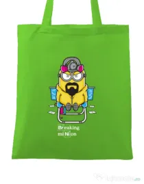Sacosa din panza Breaking Minion Verde mar