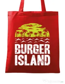 Sacosa din panza Burger island Rosu