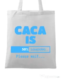 Sacosa din panza Caca is loading Alb