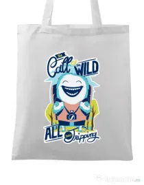 Sacosa din panza Call of the wild Alb
