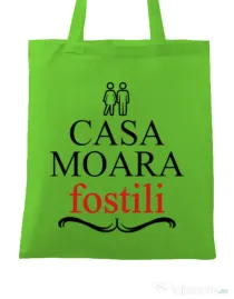 Sacosa din panza Casa moara fostili Verde mar