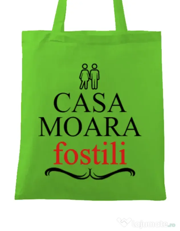 Sacosa din panza Casa moara fostili Verde mar