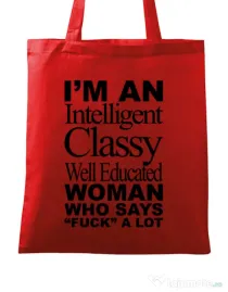 Sacosa din panza Classy Woman Rosu