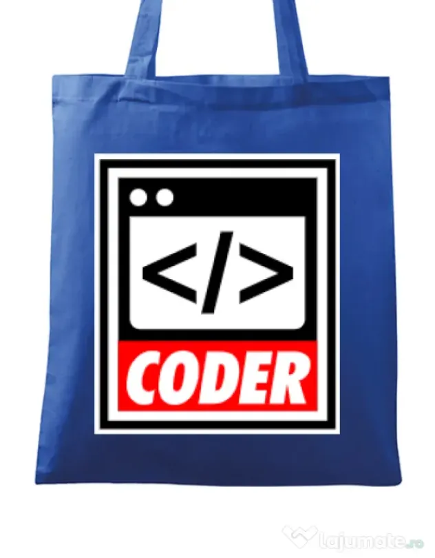Sacosa din panza Coder Albastru regal