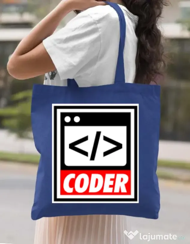 Sacosa din panza Coder Albastru regal