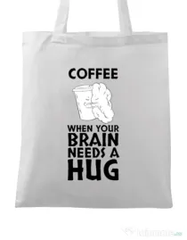 Sacosa din panza Coffee Alb