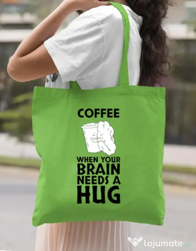 Sacosa din panza Coffee Verde mar