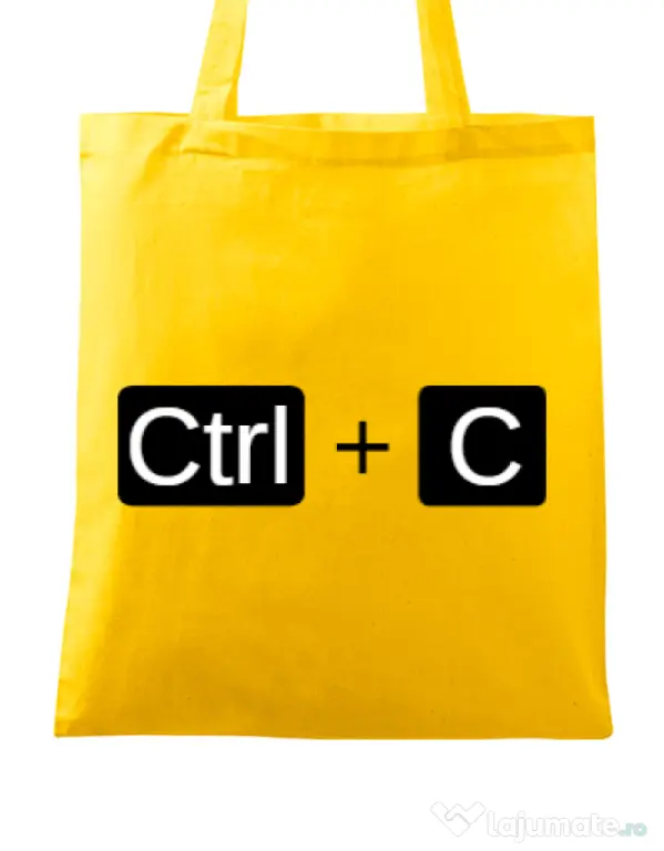 Sacosa din panza Ctrl Copy Galben