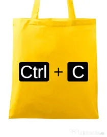 Sacosa din panza Ctrl Copy Galben