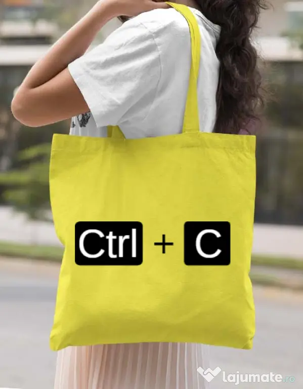 Sacosa din panza Ctrl Copy Galben