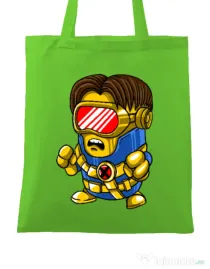 Sacosa din panza Cyclops minion Verde mar