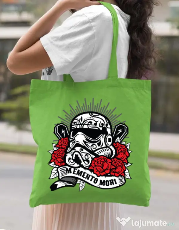 Sacosa din panza Dead Trooper Verde mar