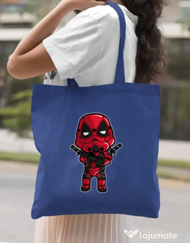 Sacosa din panza Deadtrooper Albastru regal