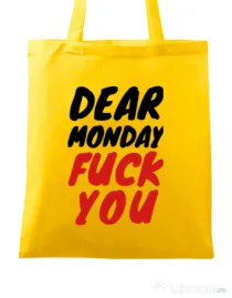 Sacosa din panza Dear monday Galben
