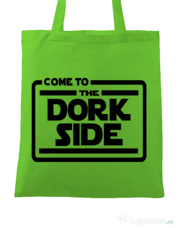 Sacosa din panza Dork side Verde mar