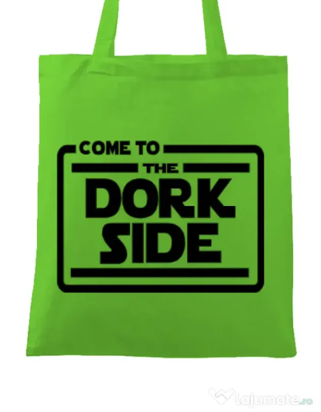 Sacosa din panza Dork side Verde mar