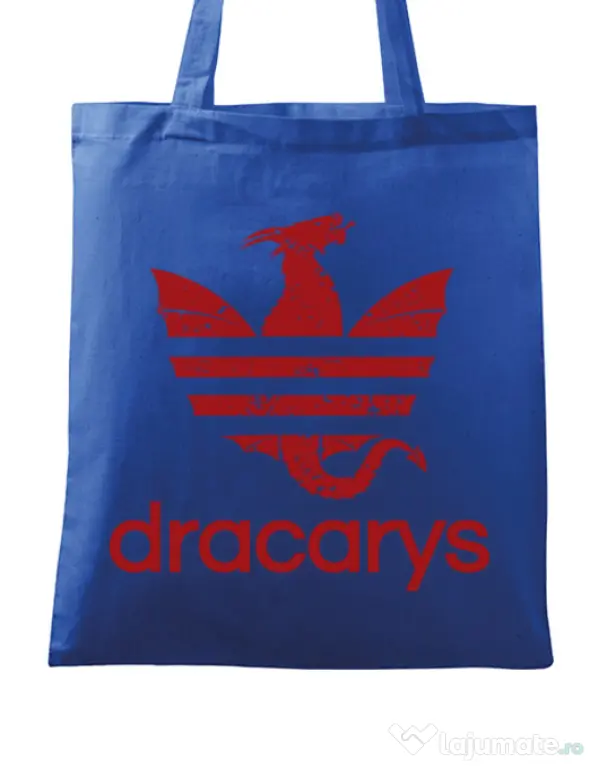 Sacosa din panza Dracarys Albastru regal
