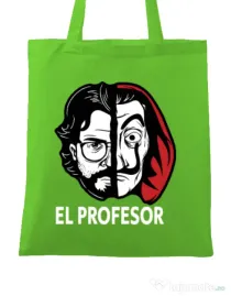 Sacosa din panza El profesor Verde mar