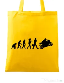 Sacosa din panza Evolution - motorcycle Galben