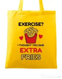 Sacosa din panza Exercise extra fries Galben
