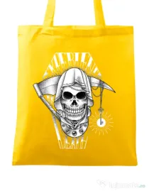Sacosa din panza Experience death Galben