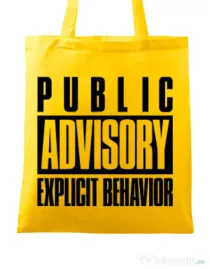 Sacosa din panza Explicit behavior Galben