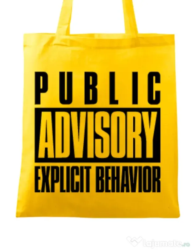 Sacosa din panza Explicit behavior Galben