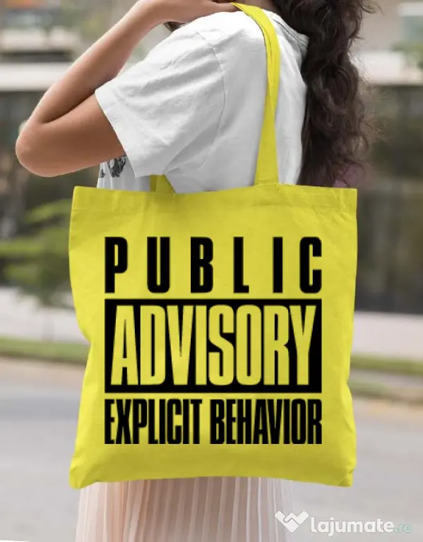Sacosa din panza Explicit behavior Galben