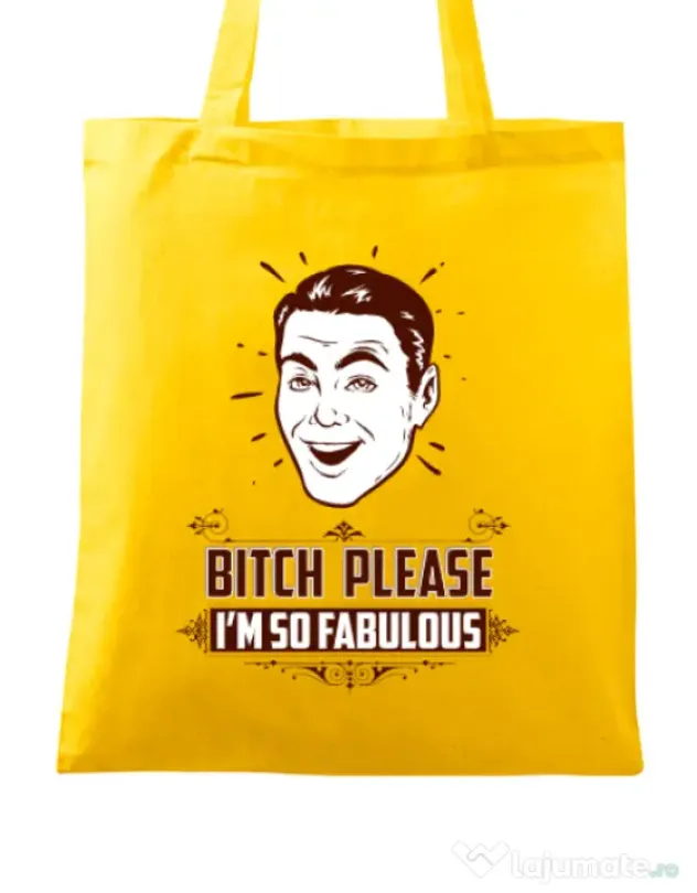 Sacosa din panza Fabulous Galben