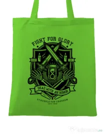 Sacosa din panza Fight For Glory Verde mar