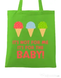 Sacosa din panza For the baby Verde mar