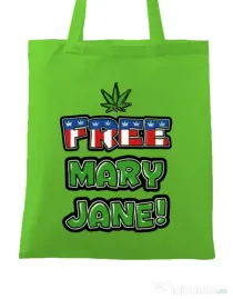 Sacosa din panza Free Mary Jane Verde mar