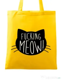 Sacosa din panza Fucking meow Galben