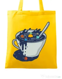 Sacosa din panza Galaxy mug Galben