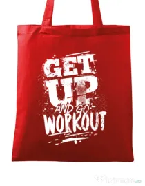 Sacosa din panza Get up and go workout Rosu