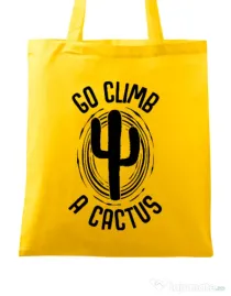 Sacosa din panza Go climb a cactus Galben