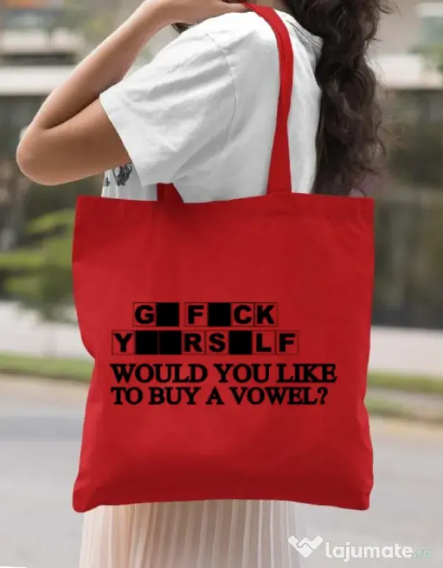 Sacosa din panza Go fuck yourself Rosu