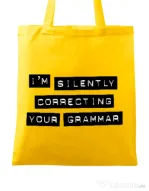 Sacosa din panza Grammar nazi Galben