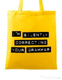 Sacosa din panza Grammar nazi Galben