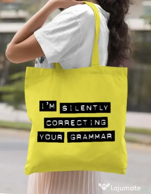 Sacosa din panza Grammar nazi Galben