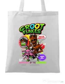 Sacosa din panza Groot flakes Alb