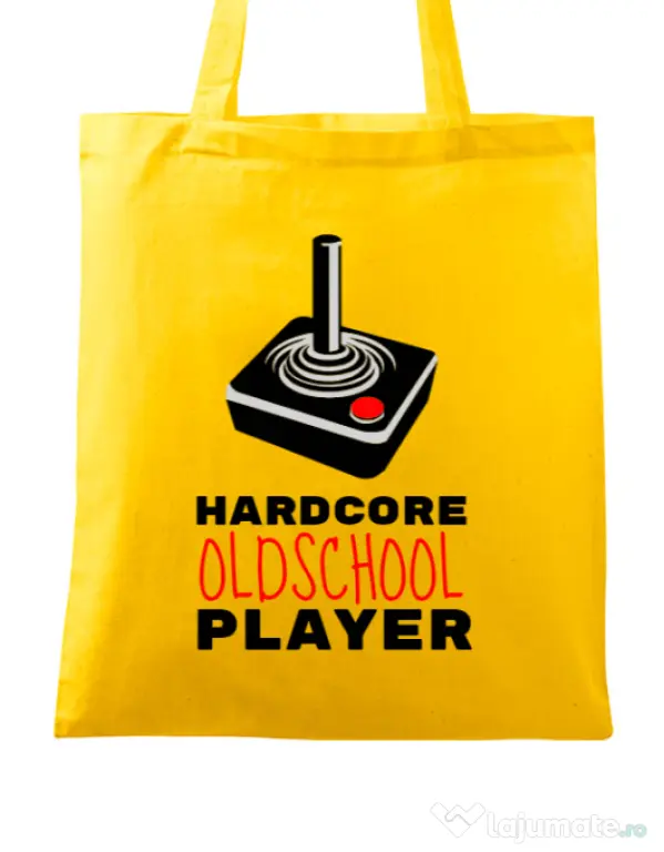 Sacosa din panza Hardcore player Galben