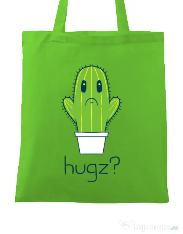 Sacosa din panza Hugz Verde mar