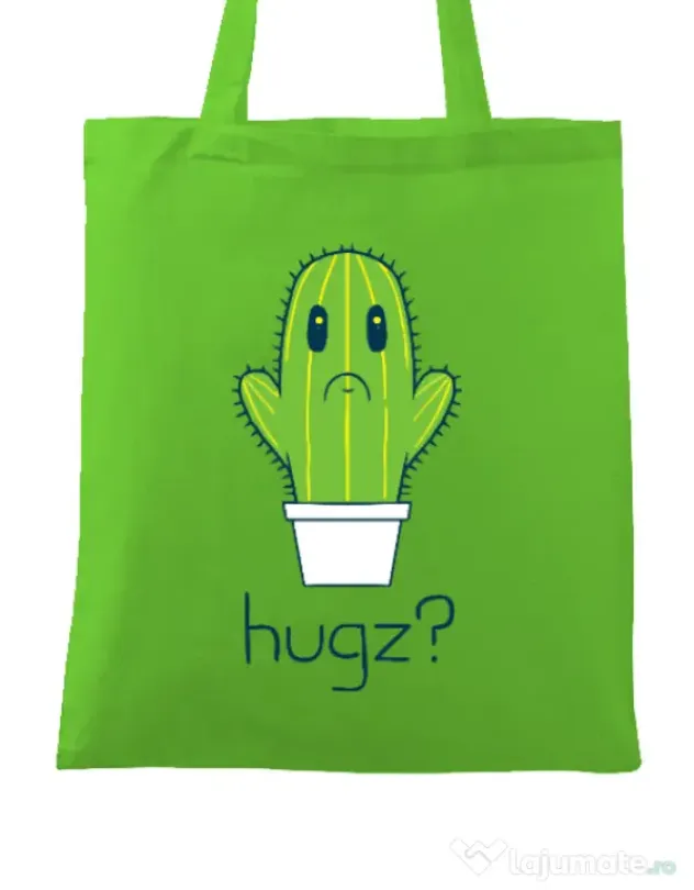 Sacosa din panza Hugz Verde mar