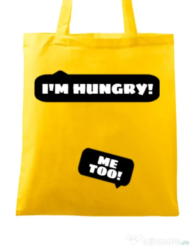 Sacosa din panza Hungry Mommy Galben