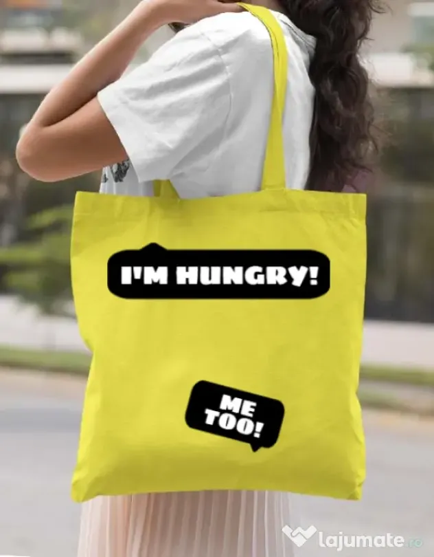 Sacosa din panza Hungry Mommy Galben