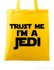 Sacosa din panza I am a jedi Galben