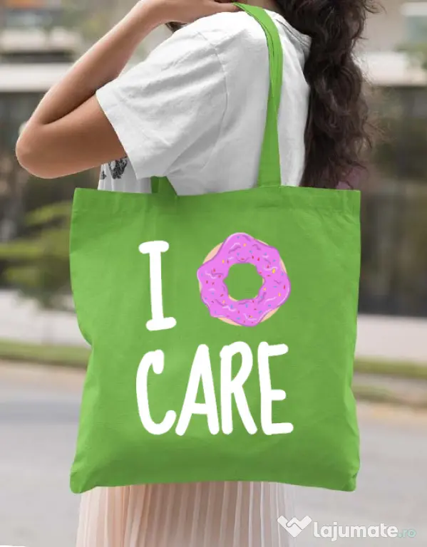 Sacosa din panza I donut care Verde mar