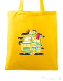 Sacosa din panza Ice Cream Truck Galben