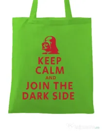 Sacosa din panza Join the darkside Verde mar